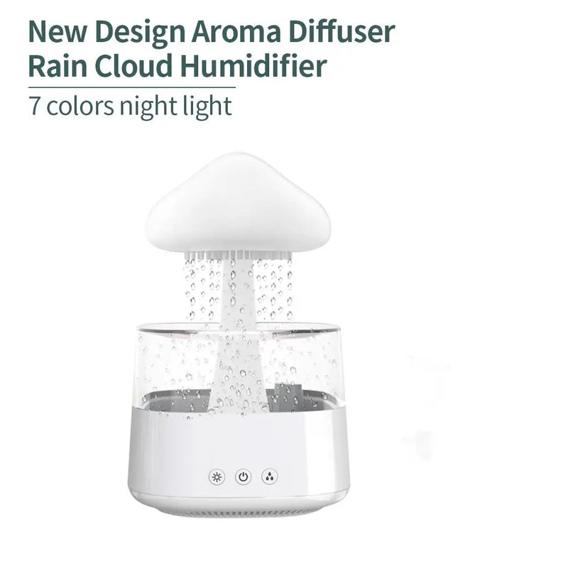 Luminária, Umidificador e Aromatizador Relaxante com Efeito de Chuva | Futuria